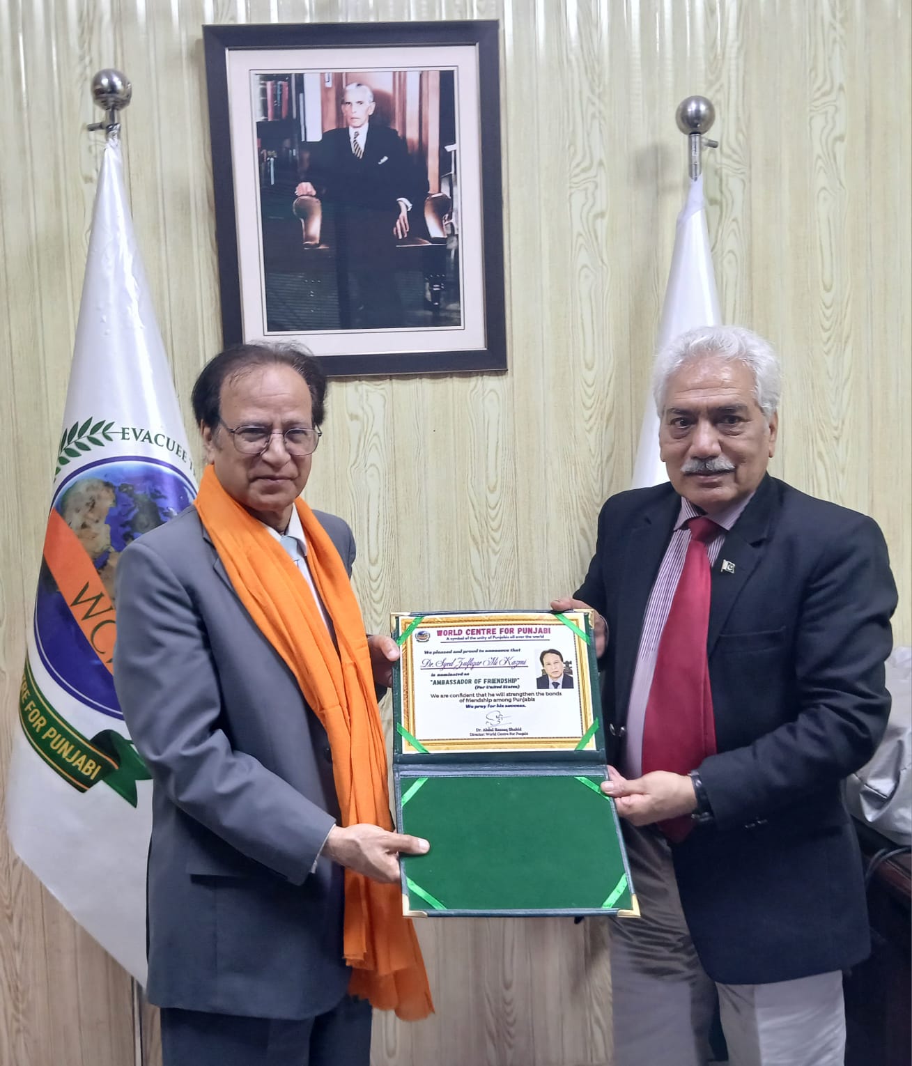 Dr. Zulfiqar Kazmi at World Centre for Punjabi Cultural Gallery